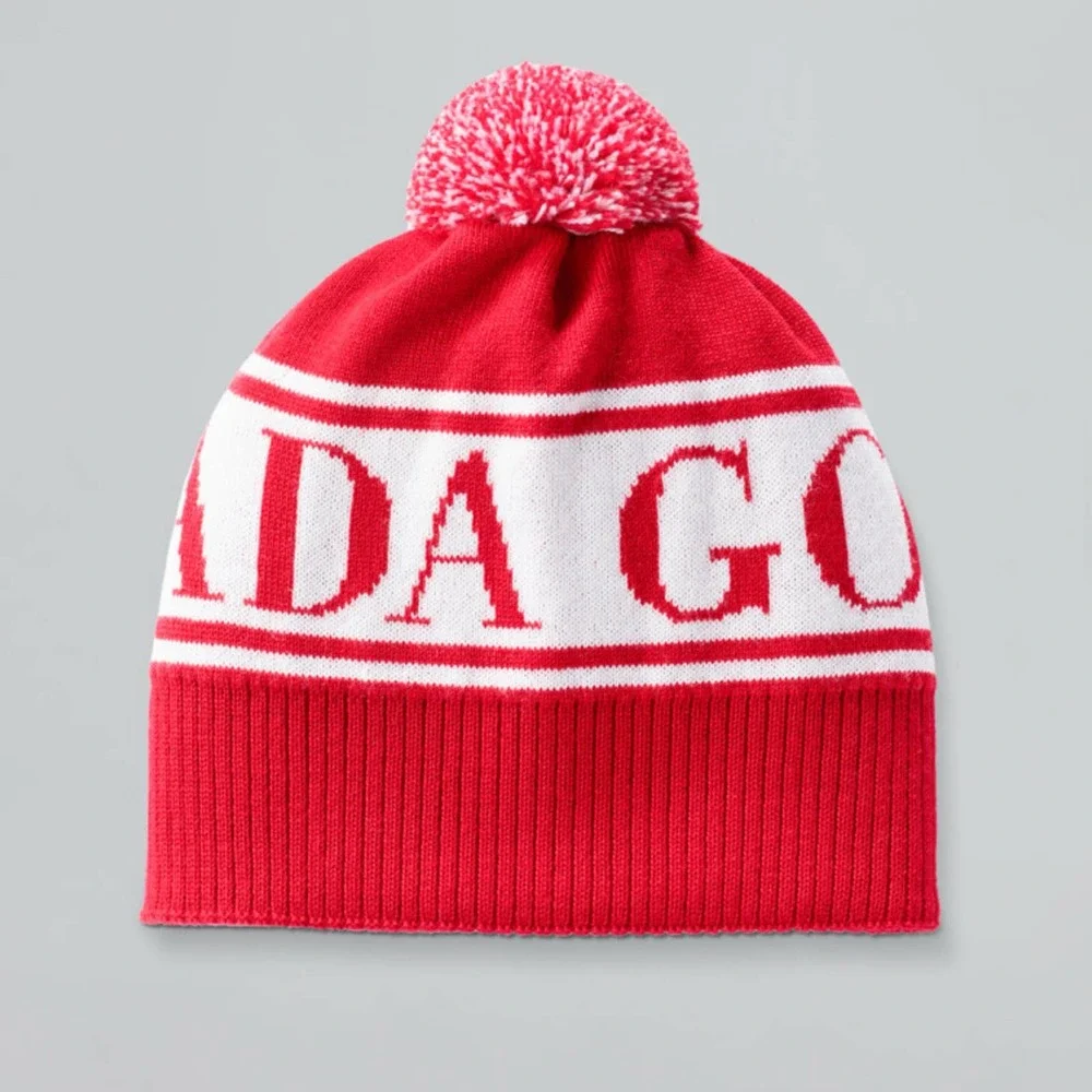 NEW! CANADA GOOSE‎ Kids Merino Wool toque beanie RED